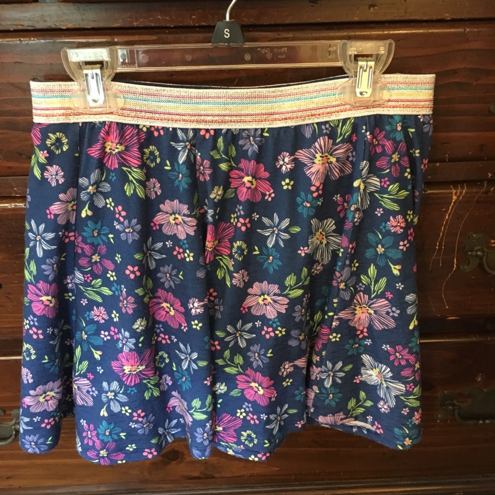 Fun Flower Skirt with rainbow waist.